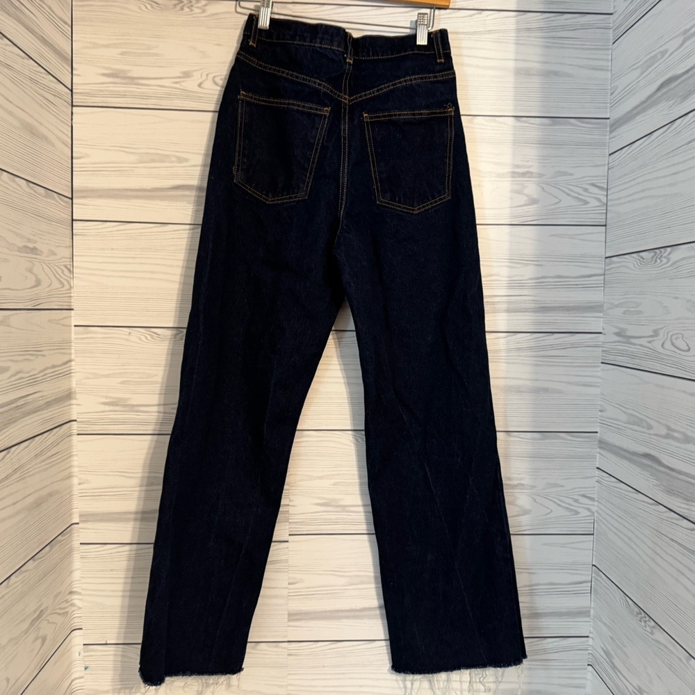 High Rise Wide Leg Dark Zara Blue Jeans Size 4